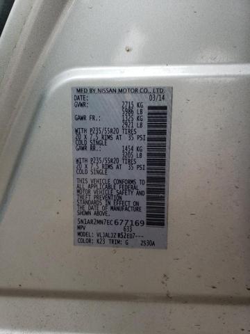 Photo 14 from auction – 2014 NISSAN PATHFINDER with VIN 5N1AR2MN7EC677169