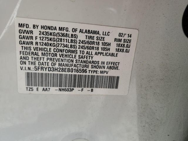 Photo 14 from auction – 2014 ACURA MDX with VIN 5FRYD3H28EB016596