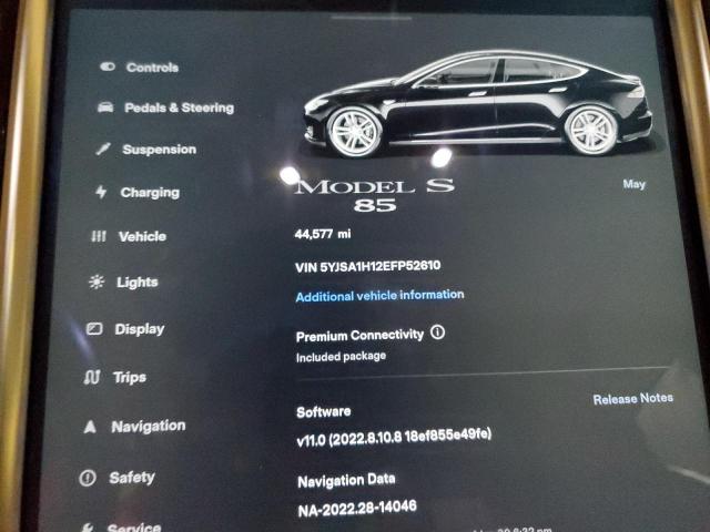 Photo 9 from auction – 2014 TESLA MODEL S with VIN 5YJSA1H12EFP52610