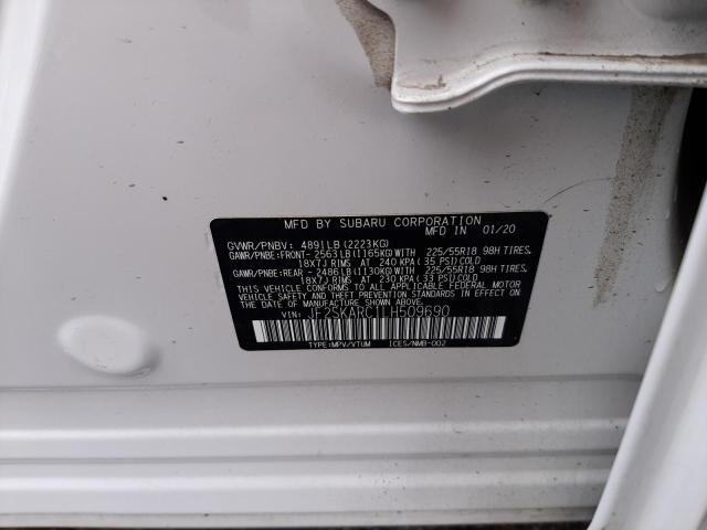 Photo 14 from auction – 2020 SUBARU FORESTER S with VIN JF2SKARC1LH509690