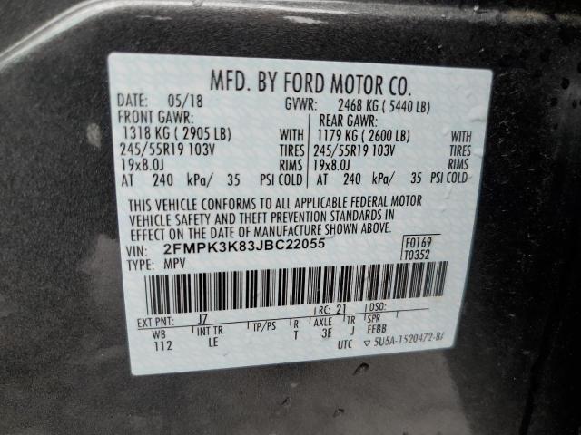 Photo 14 from auction – 2018 FORD EDGE TITAN with VIN 2FMPK3K83JBC22055