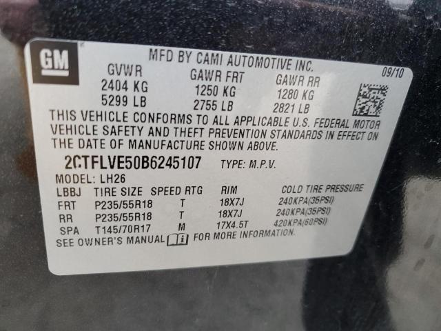 Photo 14 from auction – 2011 GMC TERRAIN SL with VIN 2CTFLVE50B6245107
