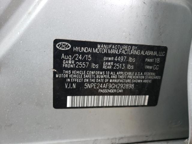 Photo 10 from auction – 2016 HYUNDAI SONATA SE with VIN 5NPE24AF9GH292898