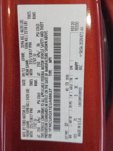 Photo 14 from auction – 2014 FORD ESCAPE SE with VIN 1FMCU0GX1EUA88637
