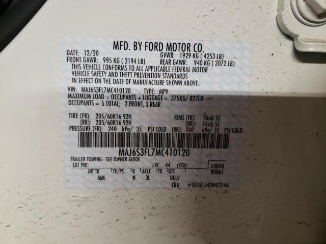 Photo 14 from auction – 2021 FORD ECOSPORT S with VIN MAJ6S3FL7MC410120