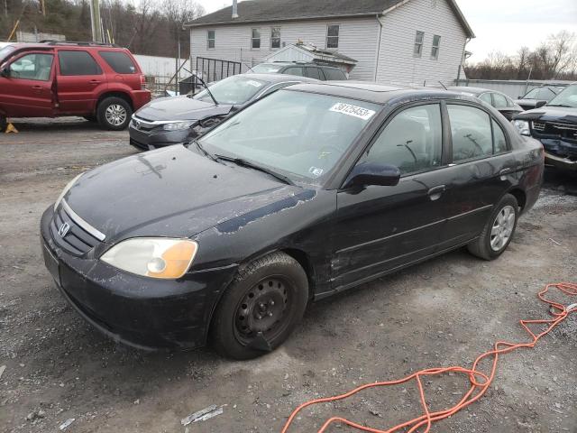 HONDA CIVIC EX 2002 with VIN 2HGES26702H562822 - Photo from auction