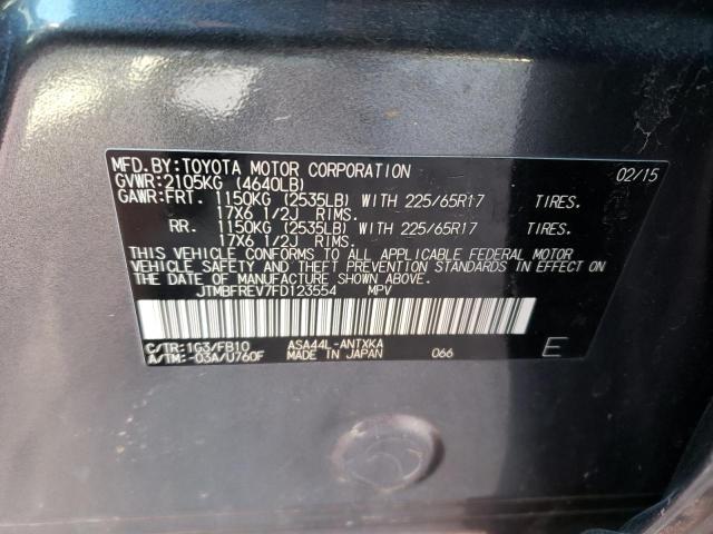 Photo 14 from auction – 2015 TOYOTA RAV4 LE with VIN JTMBFREV7FD123554