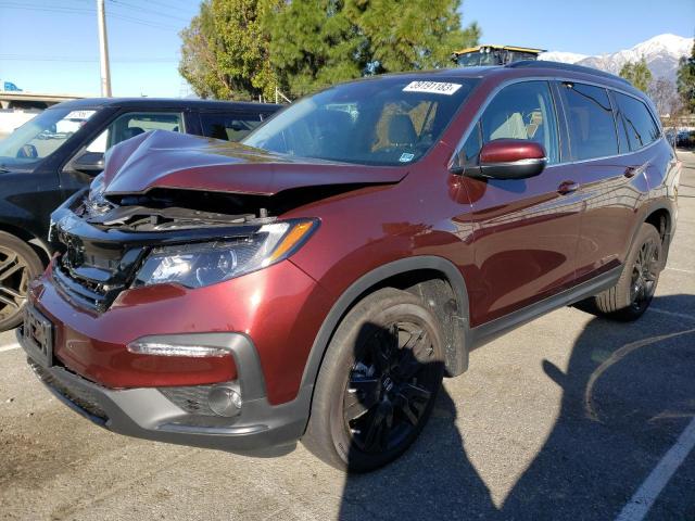 HONDA PILOT SE 2022 with VIN 5FNYF6H24NB070748 - Photo from auction