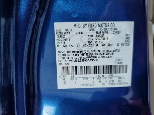 Photo 14 from auction – 2008 FORD ESCAPE XLS with VIN 1FMCU92Z48KA03500