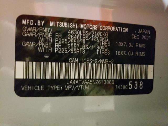Photo 14 from auction – 2022 MITSUBISHI ECLIPSE CR with VIN JA4ATVAA5NZ613860