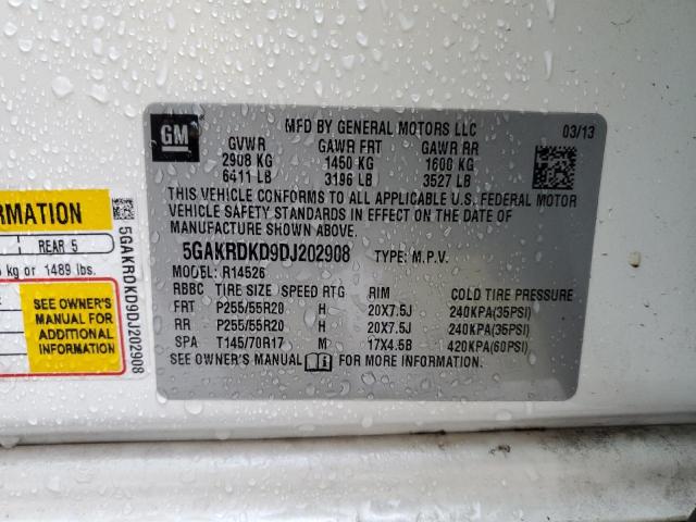Photo 14 from auction – 2013 BUICK ENCLAVE with VIN 5GAKRDKD9DJ202908