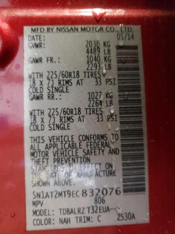 Photo 14 from auction – 2014 NISSAN ROGUE S with VIN 5N1AT2MT9EC832076