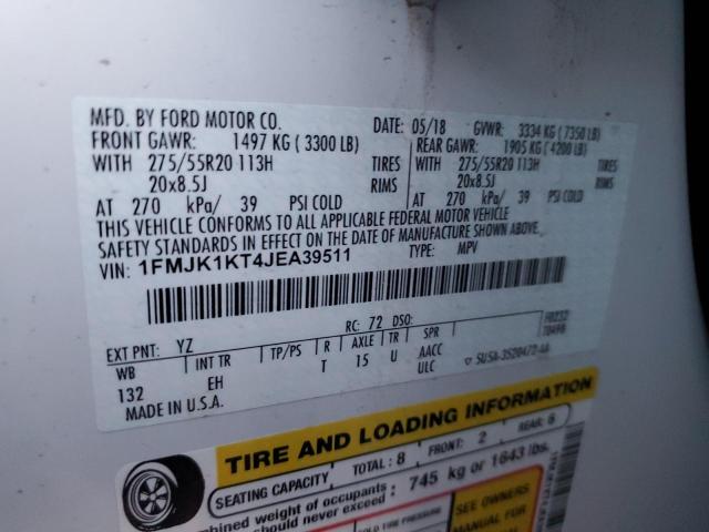 Photo 14 from auction – 2018 FORD EXPEDITION with VIN 1FMJK1KT4JEA39511