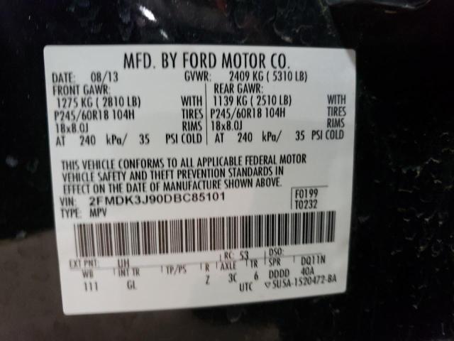Photo 14 from auction – 2013 FORD EDGE SEL with VIN 2FMDK3J90DBC85101