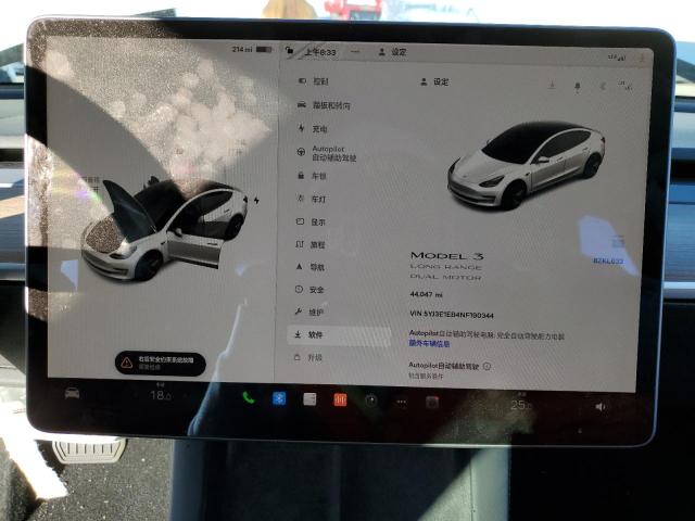 Photo 9 from auction – 2022 TESLA MODEL 3 with VIN 5YJ3E1EB4NF190344