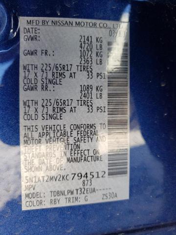 Photo 14 from auction – 2019 NISSAN ROGUE S with VIN 5N1AT2MV2KC794512