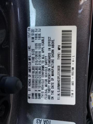 Photo 14 from auction – 2015 HONDA CR-V LX with VIN 5J6RM4H33FL013859