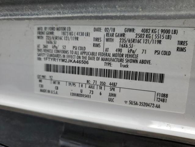 Photo 14 from auction – 2018 FORD TRANSIT T- with VIN 1FTYR1YM2JKA46506