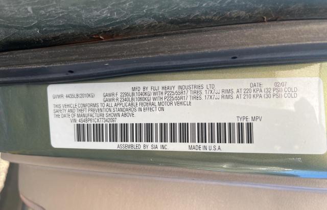 Photo 10 from auction – 2007 SUBARU LEGACY OUT with VIN 4S4BP61CX77342097