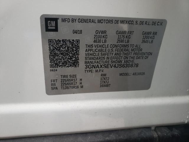 Photo 14 from auction – 2018 CHEVROLET EQUINOX LT with VIN 3GNAXSEV4JS630878