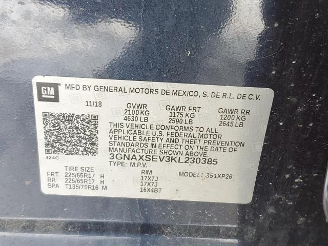 Photo 14 from auction – 2019 CHEVROLET EQUINOX LS with VIN 3GNAXSEV3KL230385