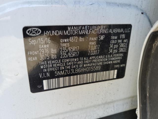 Photo 14 from auction – 2017 HYUNDAI SANTA FE S with VIN 5NMZU3LB6HH015589