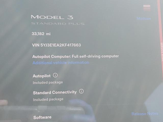 Photo 9 from auction – 2019 TESLA MODEL 3 with VIN 5YJ3E1EA2KF417663