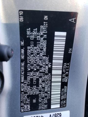 Photo 14 from auction – 2011 TOYOTA SIENNA LE with VIN 5TDJK3DC7BS012554