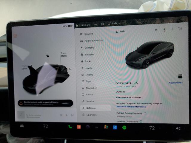 Photo 9 from auction – 2018 TESLA MODEL 3 with VIN 5YJ3E1EA8JF016049