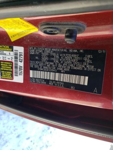 Photo 14 from auction – 2012 TOYOTA SIENNA LE with VIN 5TDKK3DC0CS209443