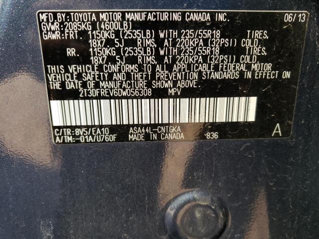 Photo 14 from auction – 2013 TOYOTA RAV4 LIMIT with VIN 2T3DFREV6DW056308