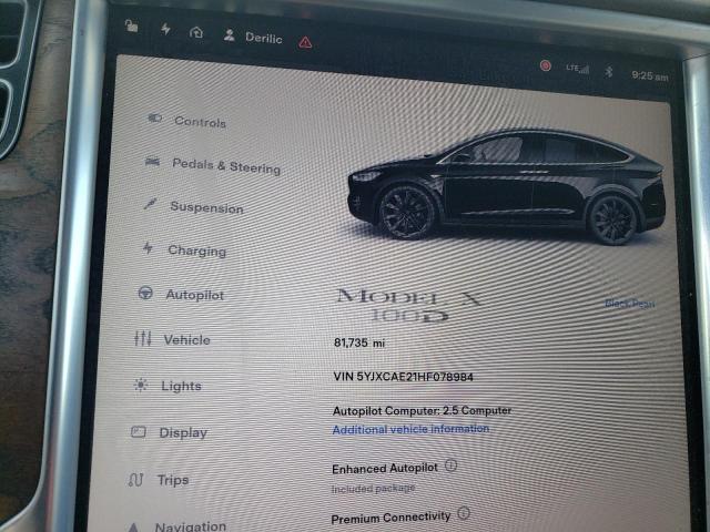Photo 9 from auction – 2017 TESLA MODEL X with VIN 5YJXCAE21HF078984
