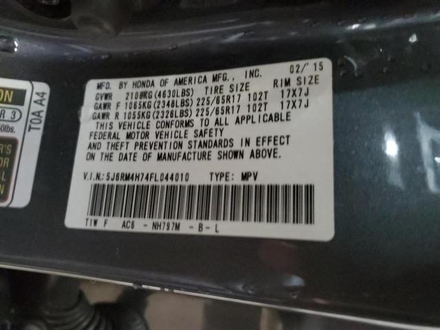 Photo 14 from auction – 2015 HONDA CR-V EXL with VIN 5J6RM4H74FL044010