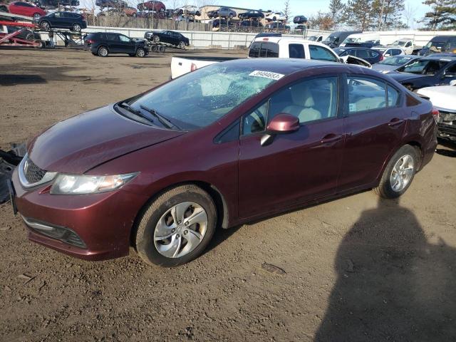 Photo 1 from auction – 2013 HONDA CIVIC LX with VIN 19XFB2F5XDE210234