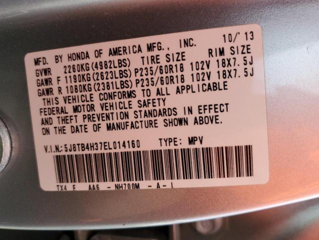 Photo 14 from auction – 2014 ACURA RDX with VIN 5J8TB4H37EL014160