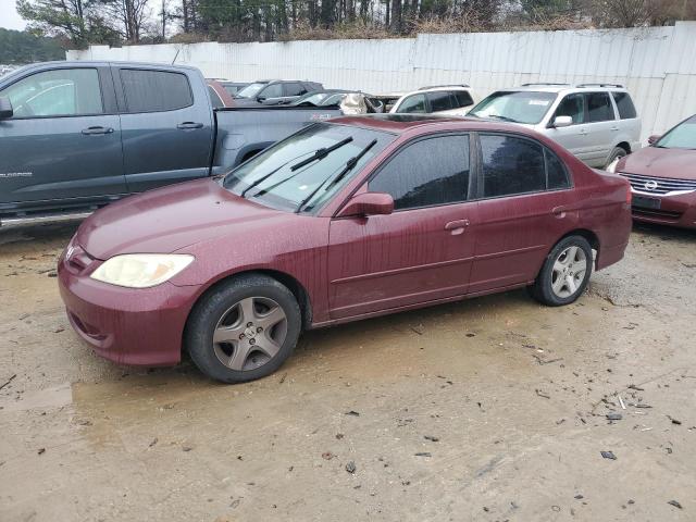 HONDA CIVIC EX 2004 with VIN 2HGES26704H553427 - Photo from auction