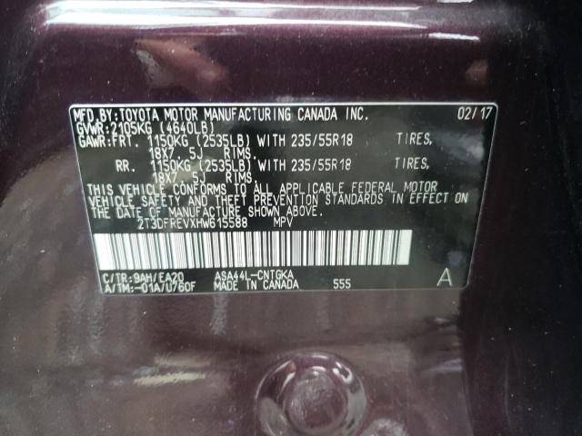 Photo 14 from auction – 2017 TOYOTA RAV4 LIMIT with VIN 2T3DFREVXHW615588