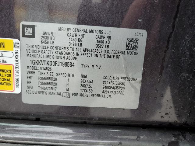 Photo 14 from auction – 2015 GMC ACADIA DEN with VIN 1GKKVTKD0FJ198534
