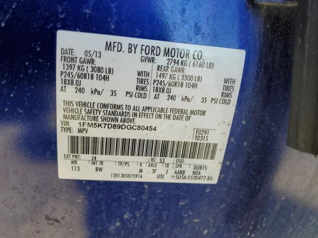Photo 14 from auction – 2013 FORD EXPLORER X with VIN 1FM5K7D89DGC80454