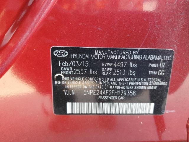 Photo 14 from auction – 2015 HYUNDAI SONATA SE with VIN 5NPE24AF2FH179356