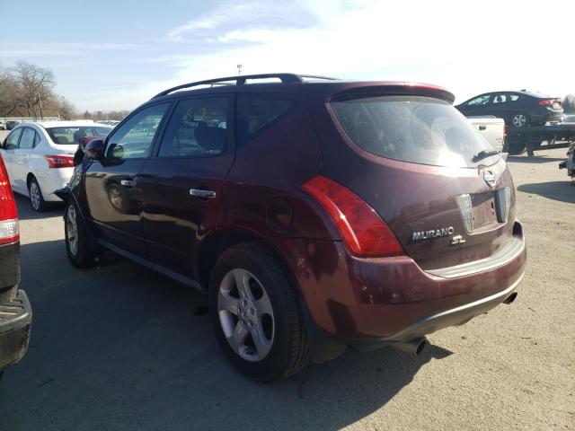 Photo 2 from auction – 2005 NISSAN MURANO SL with VIN JN8AZ08W15W429952