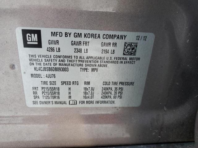 Photo 14 from auction – 2013 BUICK ENCORE CON with VIN KL4CJBSB6DB093003