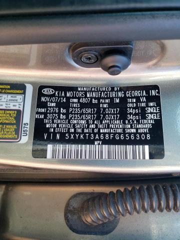 Photo 14 from auction – 2015 KIA SORENTO LX with VIN 5XYKT3A68FG656308