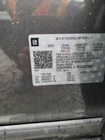 Photo 14 from auction – 2019 GMC ACADIA SLE with VIN 1GKKNKLA7KZ227067