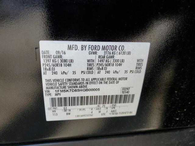 Photo 14 from auction – 2017 FORD EXPLORER X with VIN 1FM5K7D85HGB00005