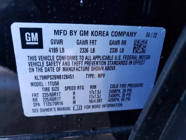 Photo 14 from auction – 2022 CHEVROLET TRAILBLAZE with VIN KL79MPS28NB128451