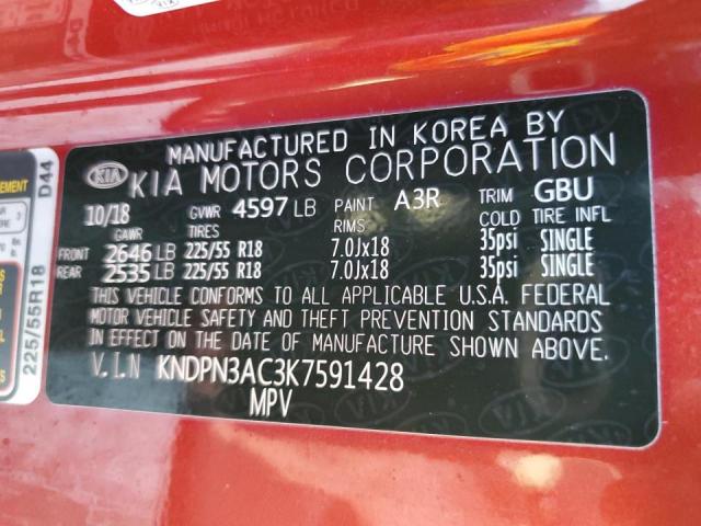 Photo 14 from auction – 2019 KIA SPORTAGE E with VIN KNDPN3AC3K7591428