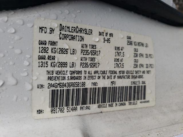 Photo 14 from auction – 2006 CHRYSLER PACIFICA T with VIN 2A4GM68436R658188