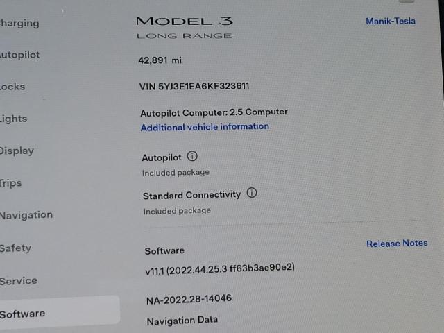 Photo 9 from auction – 2019 TESLA MODEL 3 with VIN 5YJ3E1EA6KF323611
