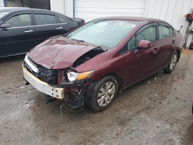 Photo 1 from auction – 2012 HONDA CIVIC LX with VIN 2HGFB2F58CH582739
